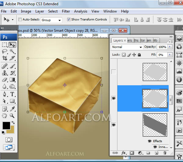 golden foil gift box